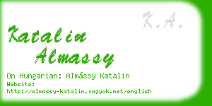 katalin almassy business card