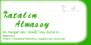 katalin almassy business card